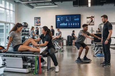 College Athletes Rehabilitation Training Room