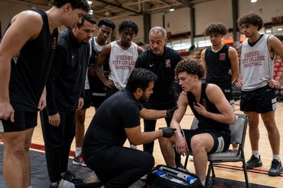Jackson Scarboroughs Moment of Tension at Fresno City College Gym