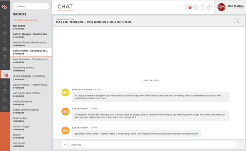 Preview of Web Chat Conversation