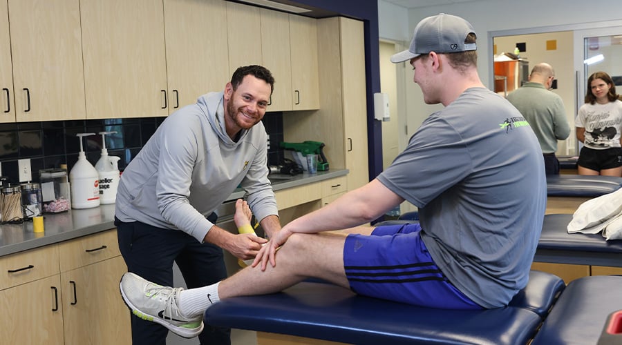 Sam O'Brien, head athletic trainer at Suffolk